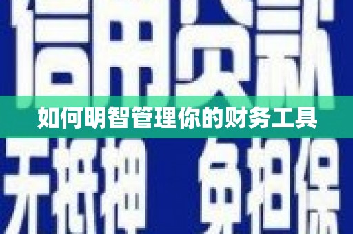 泌阳如何明智管理你的财务工具