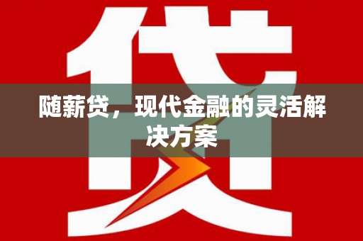 泌阳随薪贷，现代金融的灵活解决方案