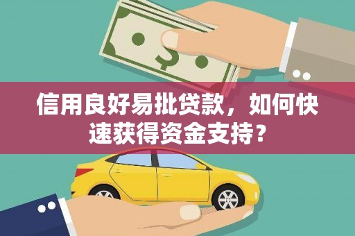 泌阳信用良好易批贷款，如何快速获得资金支持？