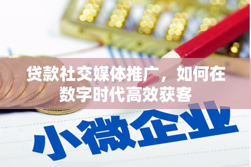 泌阳贷款社交媒体推广，如何在数字时代高效获客