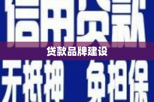 泌阳贷款品牌建设