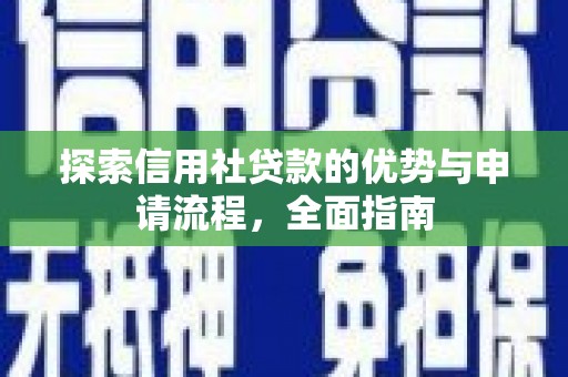 泌阳探索信用社贷款的优势与申请流程，全面指南