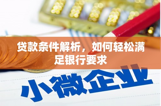 泌阳贷款条件解析，如何轻松满足银行要求