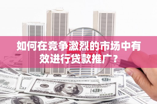 泌阳如何在竞争激烈的市场中有效进行贷款推广？