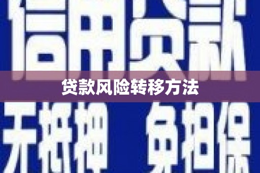 泌阳贷款风险转移方法 泌阳贷款风险转移方法