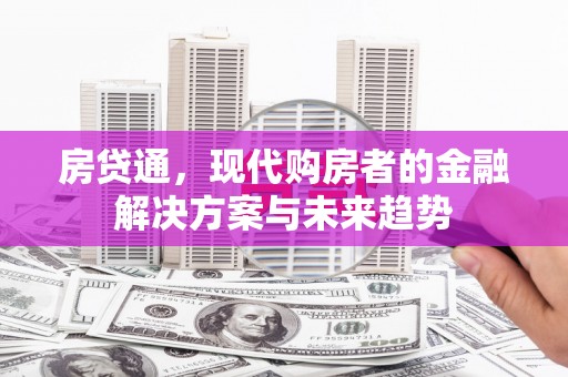 泌阳房贷通，现代购房者的金融解决方案与未来趋势
