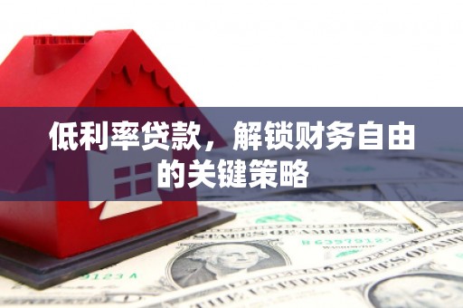 泌阳低利率贷款，解锁财务自由的关键策略