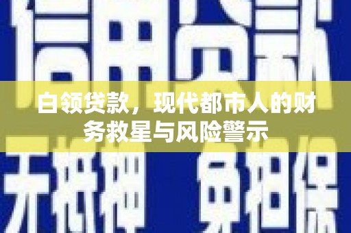 泌阳白领贷款，现代都市人的财务救星与风险警示