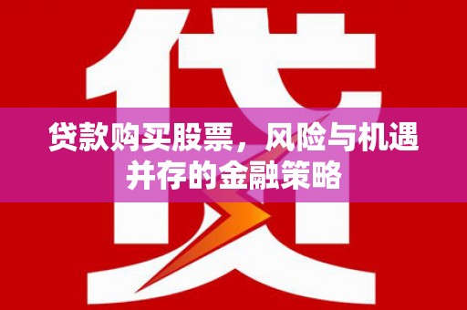 泌阳贷款购买股票，风险与机遇并存的金融策略
