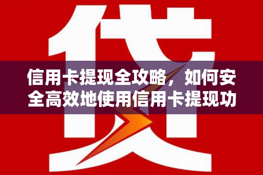 泌阳信用卡提现全攻略，如何安全高效地使用信用卡提现功能
