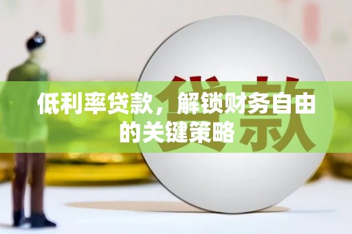 泌阳低利率贷款，解锁财务自由的关键策略