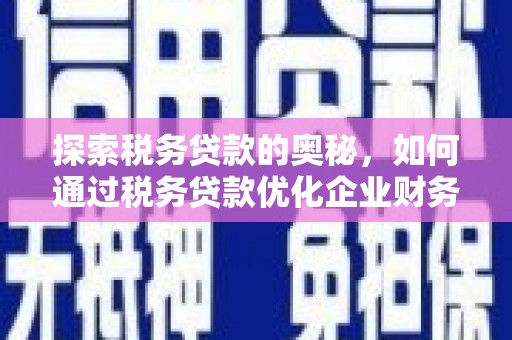 泌阳探索税务贷款的奥秘，如何通过税务贷款优化企业财务