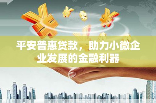 泌阳平安普惠贷款，助力小微企业发展的金融利器