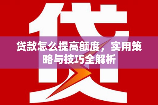 泌阳贷款怎么提高额度，实用策略与技巧全解析
