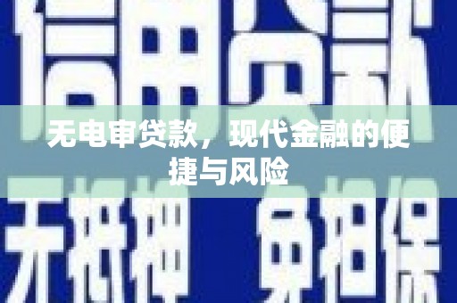 泌阳无电审贷款，现代金融的便捷与风险
