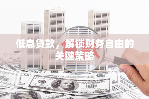 泌阳低息贷款，解锁财务自由的关键策略