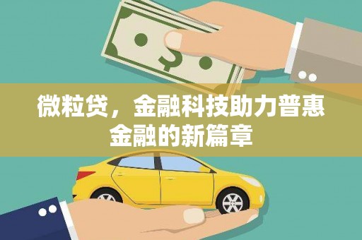 泌阳微粒贷，金融科技助力普惠金融的新篇章