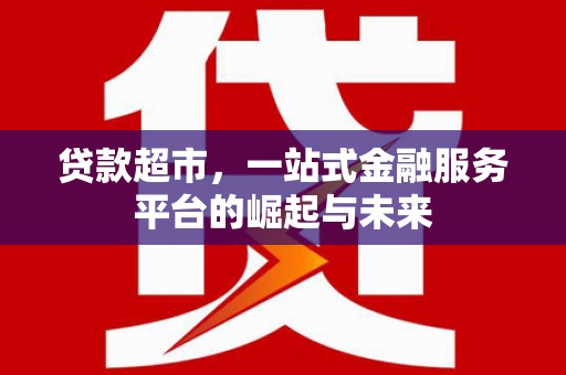 泌阳贷款超市，一站式金融服务平台的崛起与未来