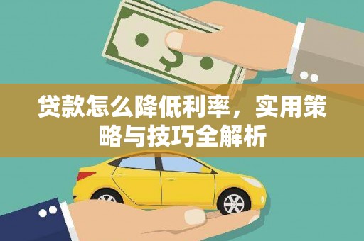 泌阳贷款怎么降低利率，实用策略与技巧全解析
