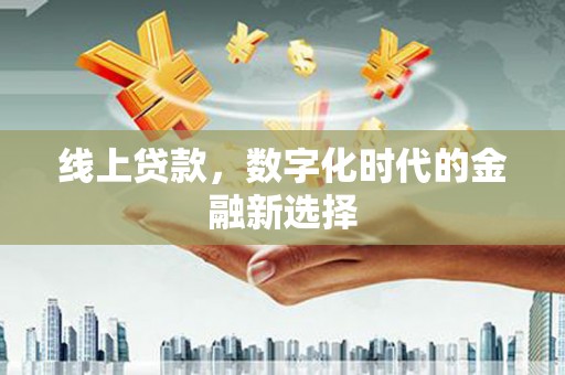 泌阳线上贷款，数字化时代的金融新选择
