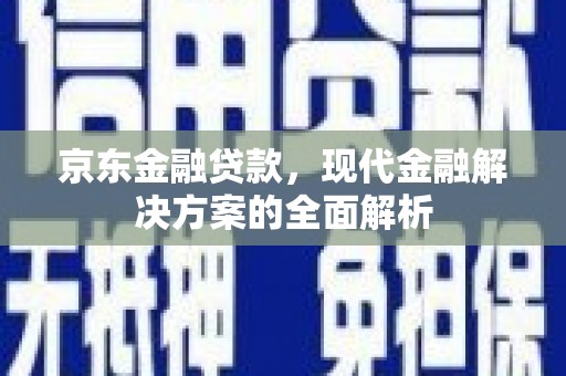 泌阳京东金融贷款，现代金融解决方案的全面解析