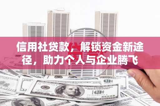 泌阳信用社贷款，解锁资金新途径，助力个人与企业腾飞