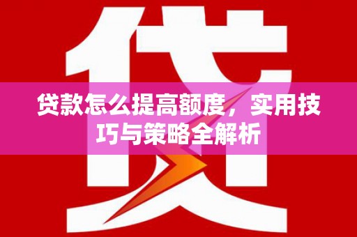 泌阳贷款怎么提高额度，实用技巧与策略全解析