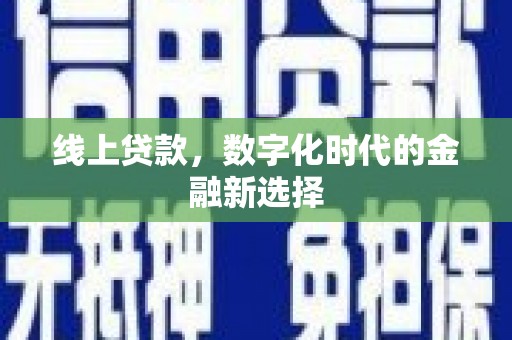 泌阳线上贷款，数字化时代的金融新选择