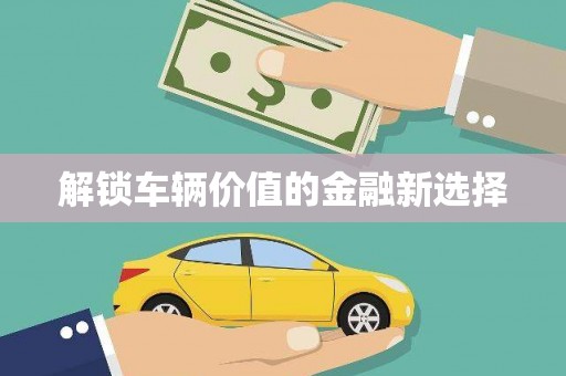 泌阳解锁车辆价值的金融新选择