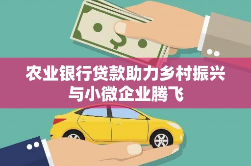 泌阳农业银行贷款助力乡村振兴与小微企业腾飞